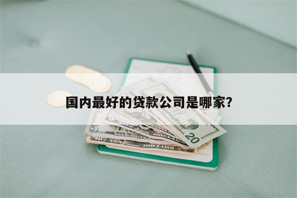 国内最好的贷款公司是哪家?