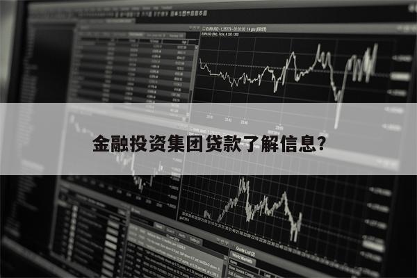 金融投资集团贷款了解信息?