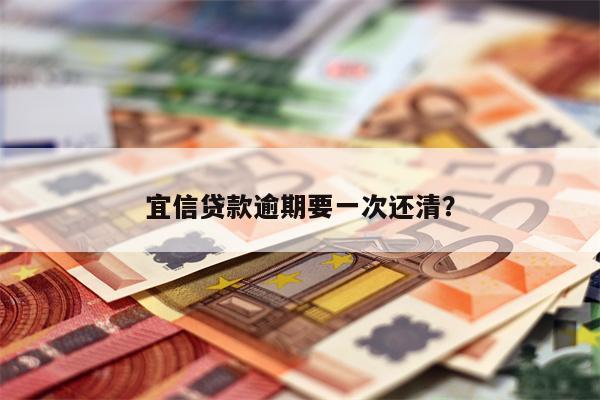 宜信贷款逾期要一次还清?