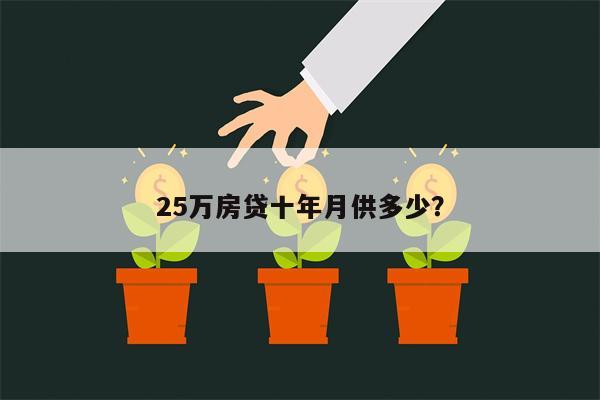 25万房贷十年月供多少?