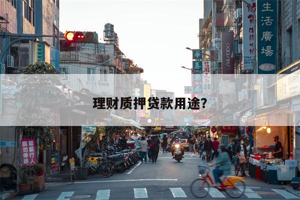 理财质押贷款用途?