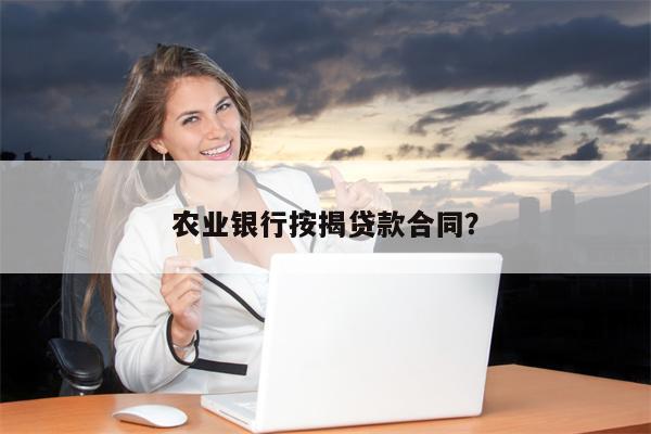 农业银行按揭贷款合同?