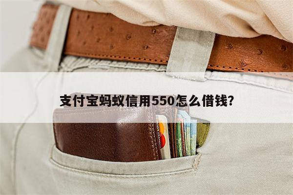 支付宝蚂蚁信用550怎么借钱?