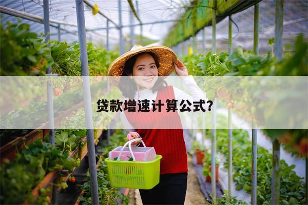贷款增速计算公式?