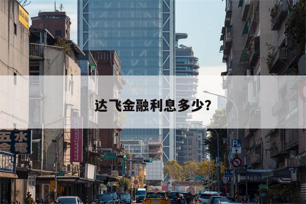 达飞金融利息多少?