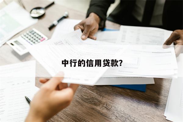 中行的信用贷款?