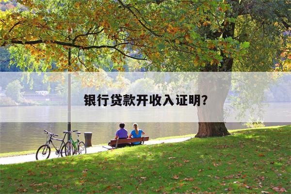 银行贷款开收入证明?