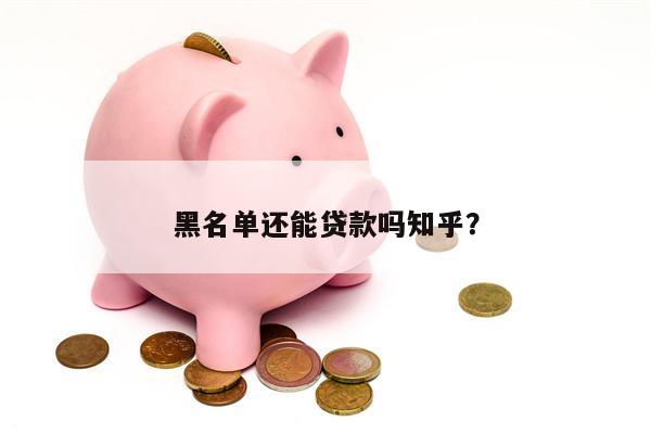 黑名单还能贷款吗知乎?