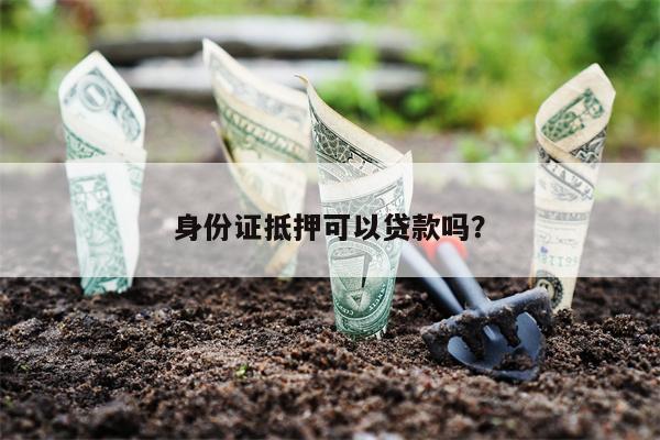 身份证抵押可以贷款吗?