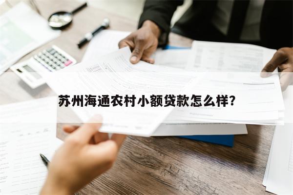 苏州海通农村小额贷款怎么样?