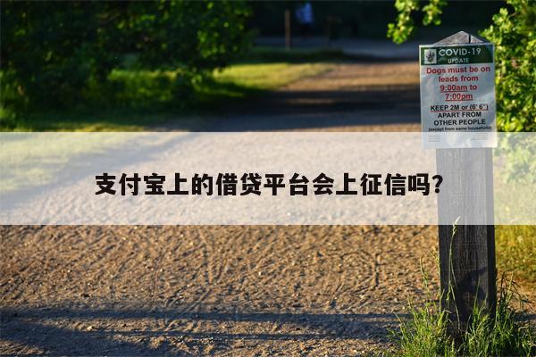 支付宝上的借贷平台会上征信吗?