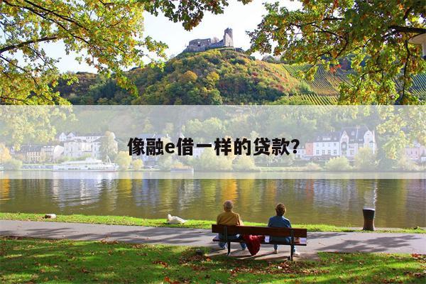 像融e借一样的贷款?
