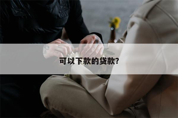 可以下款的贷款?