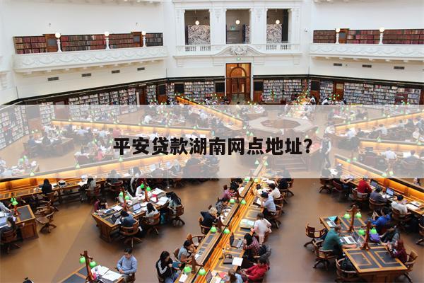 平安贷款湖南网点地址?
