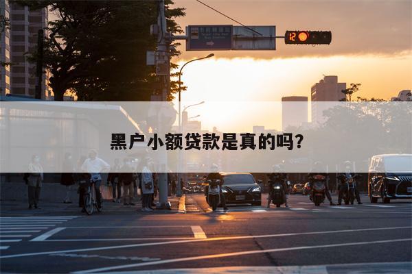 黑户小额贷款是真的吗?