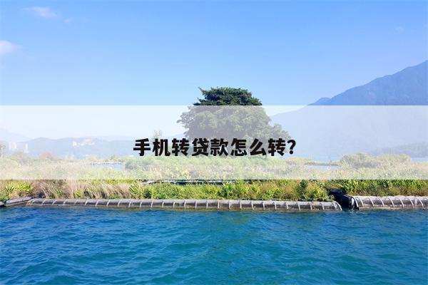 手机转贷款怎么转?