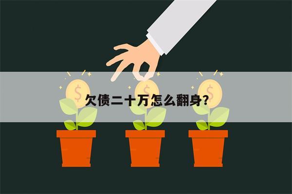 欠债二十万怎么翻身?