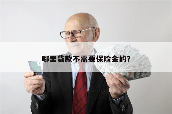 哪里贷款不需要保险金的?