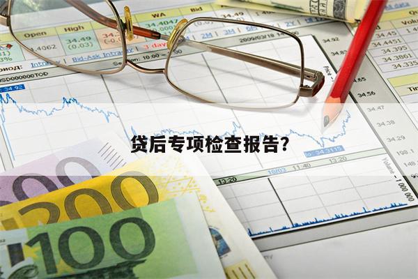 贷后专项检查报告?