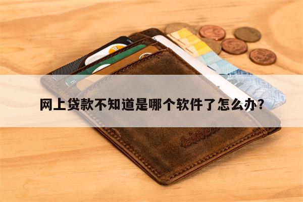 网上贷款不知道是哪个软件了怎么办?