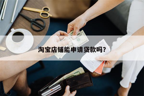 淘宝店铺能申请贷款吗?