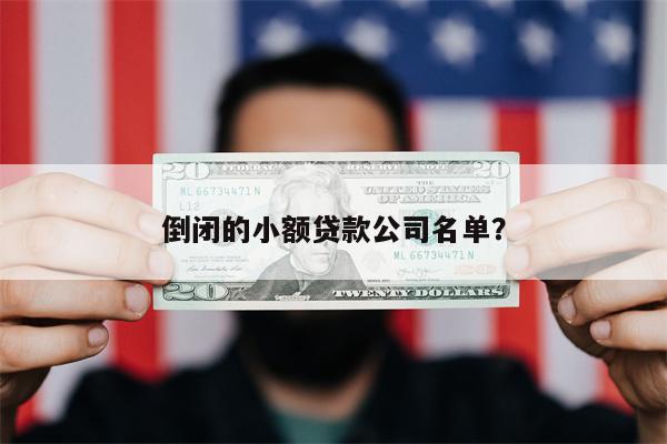 倒闭的小额贷款公司名单?