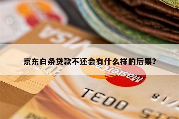 京东白条贷款不还会有什么样的后果?