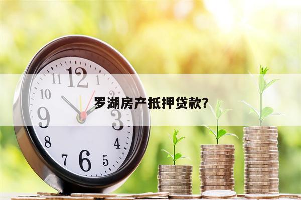 罗湖房产抵押贷款?