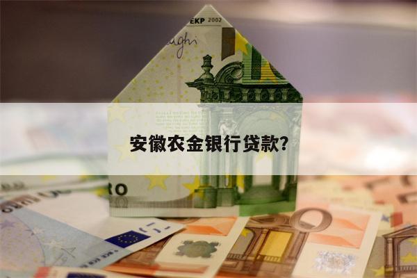 安徽农金银行贷款?