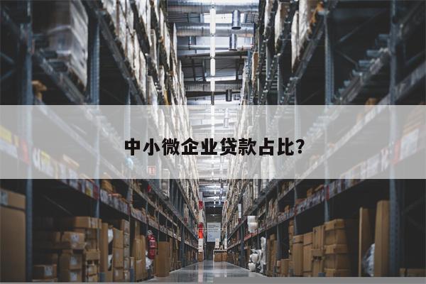 中小微企业贷款占比?