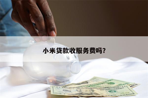 小米贷款收服务费吗?