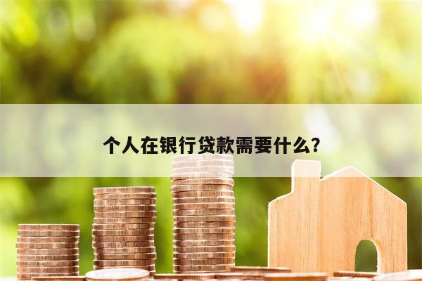 个人在银行贷款需要什么?