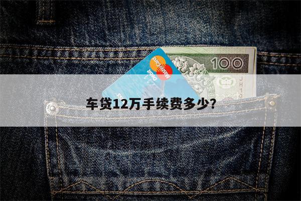 车贷12万手续费多少?