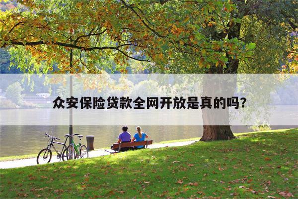 众安保险贷款全网开放是真的吗?