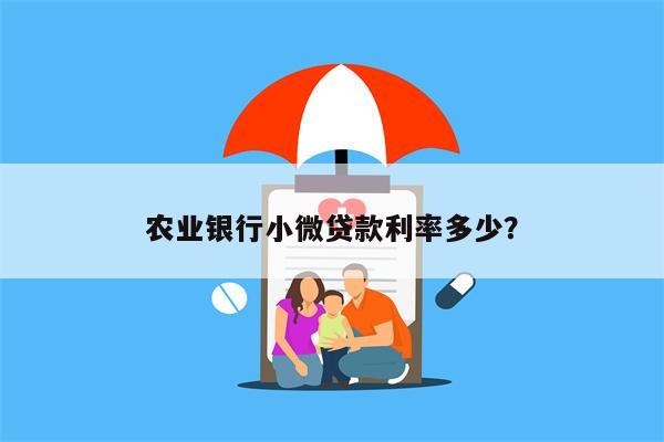 农业银行小微贷款利率多少?