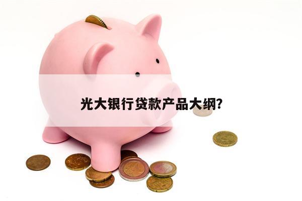 光大银行贷款产品大纲?