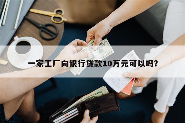 一家工厂向银行贷款10万元可以吗?