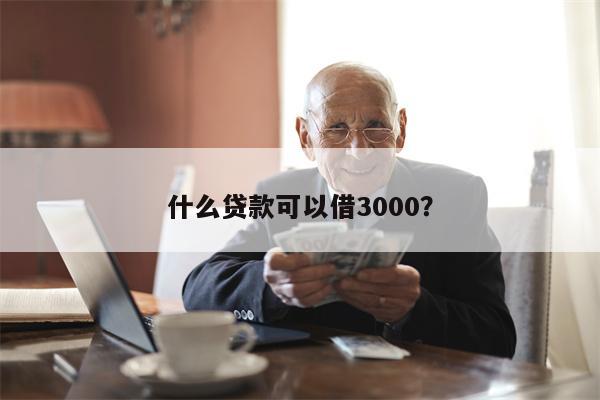 什么贷款可以借3000?