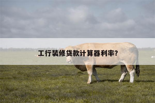 工行装修贷款计算器利率?