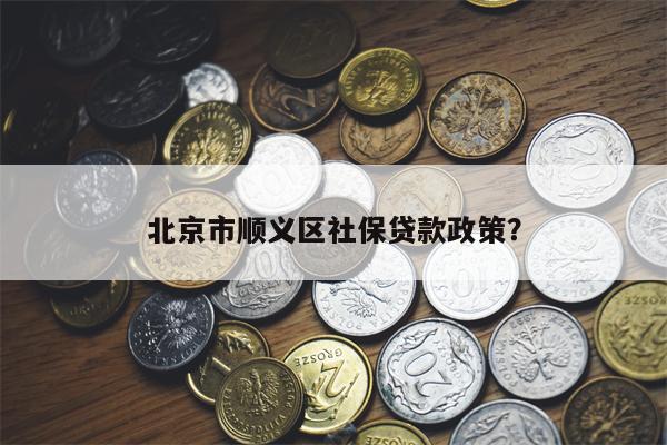 北京市顺义区社保贷款政策?