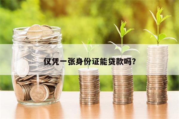 仅凭一张身份证能贷款吗?