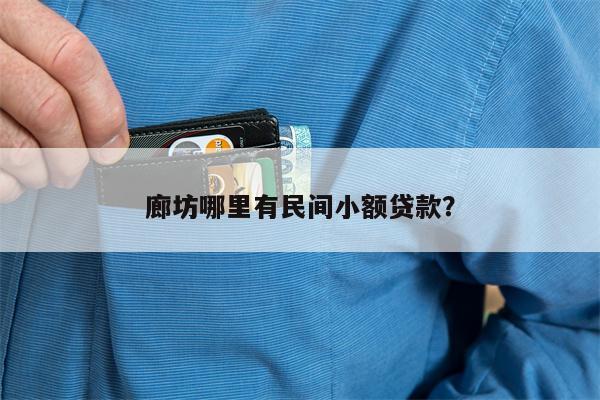 廊坊哪里有民间小额贷款?