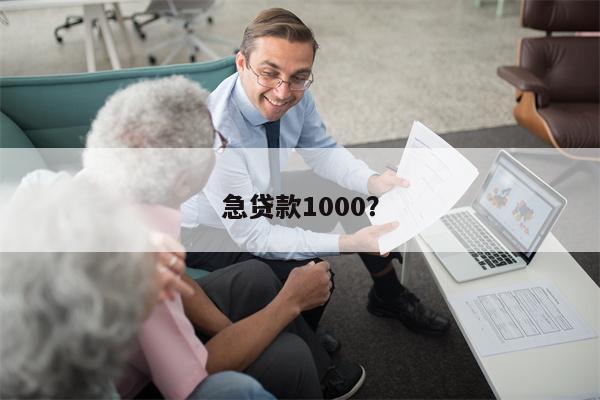 急贷款1000?
