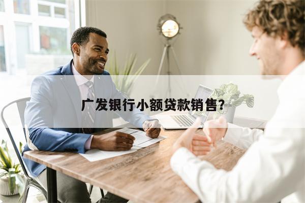 广发银行小额贷款销售?
