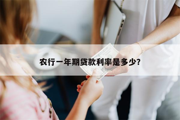 农行一年期贷款利率是多少?