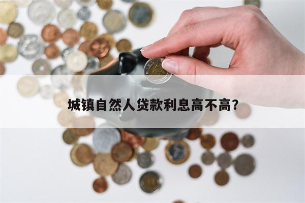 城镇自然人贷款利息高不高?