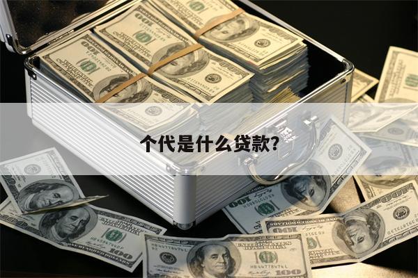 个代是什么贷款?