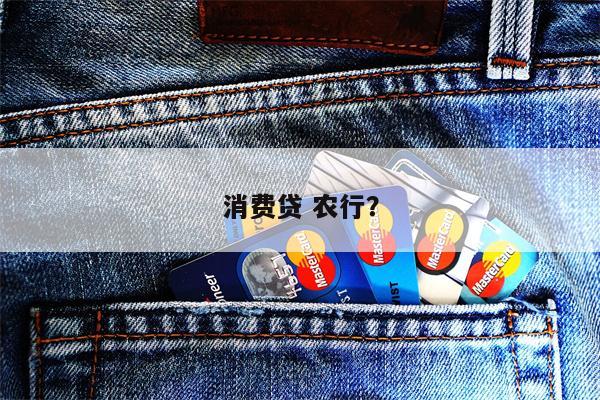 消费贷 农行?