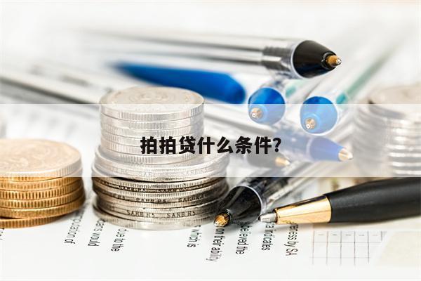 拍拍贷什么条件?