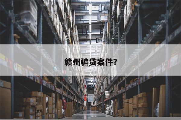 赣州骗贷案件?